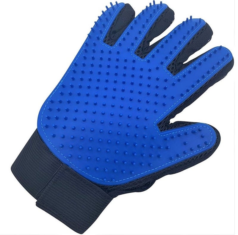 Pet Grooming Gloves - Blue - Image 3